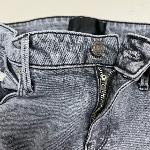 Rta Los Angeles Distressed Raw Hem Flare Cropped Jeans - Picture 6 of 12